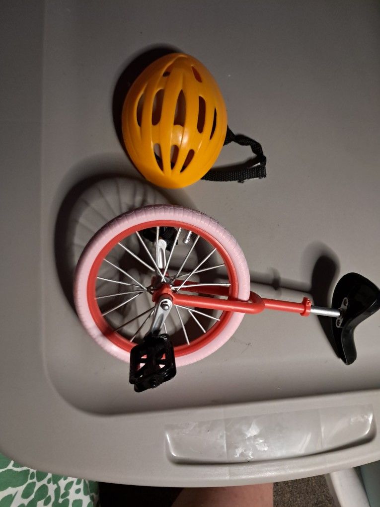 American Doll Unicycle And Helmet