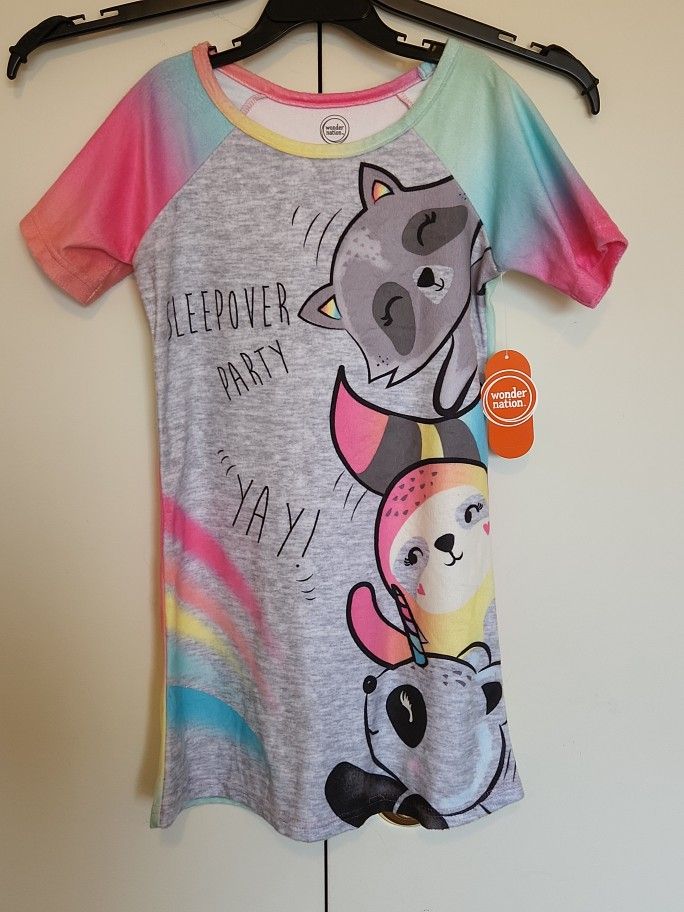 Girl's Sleep Shirt " Sleepover Party"