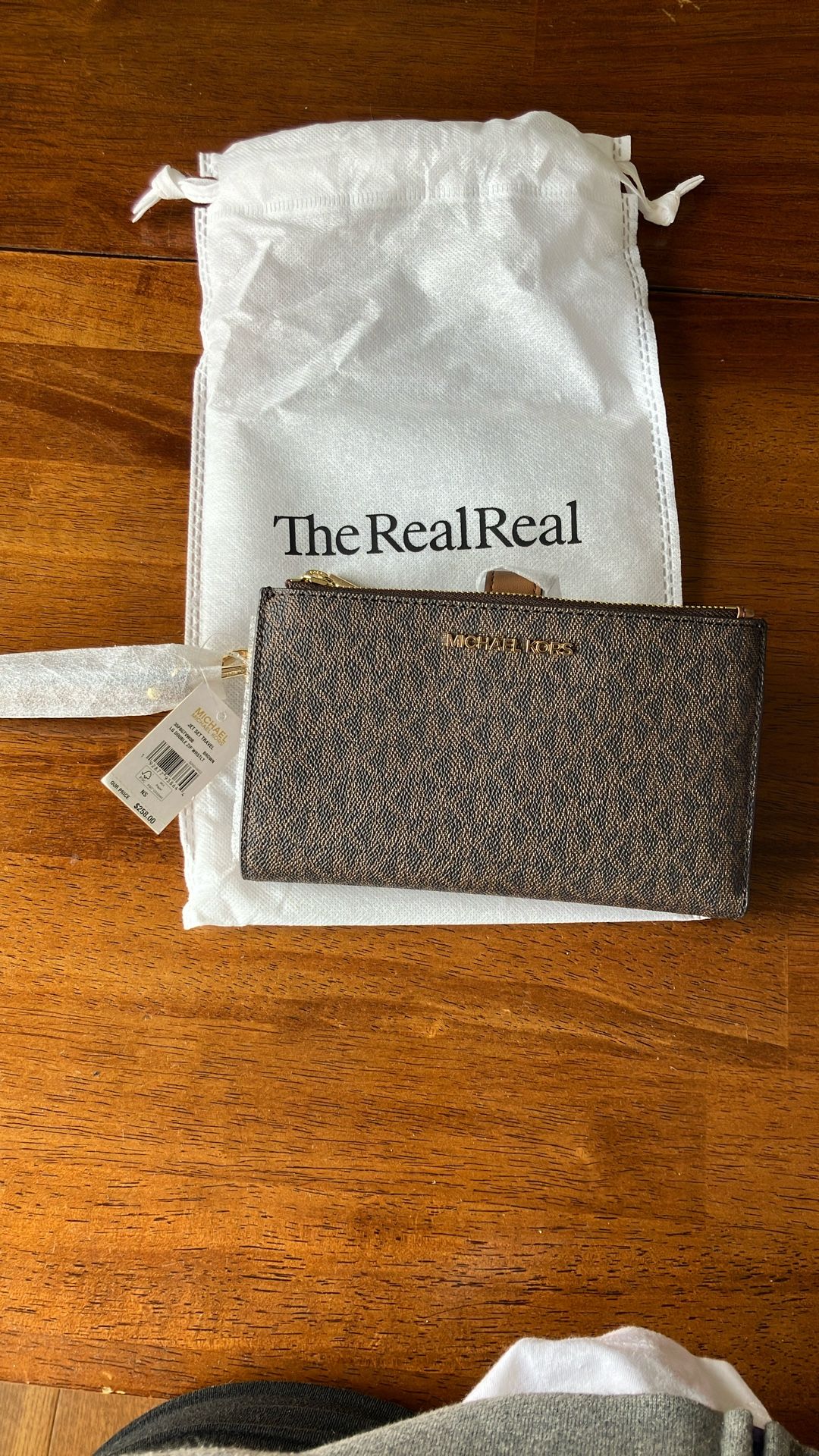 Michael Kors Jet Set Travel Double Zip Wristlet Signature Wallet