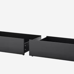 Set of 2 Ikea Malm underbed drawer storage boxes on wheels