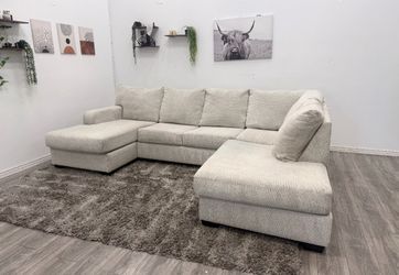 Cream Sectional Couch - Free Delivery