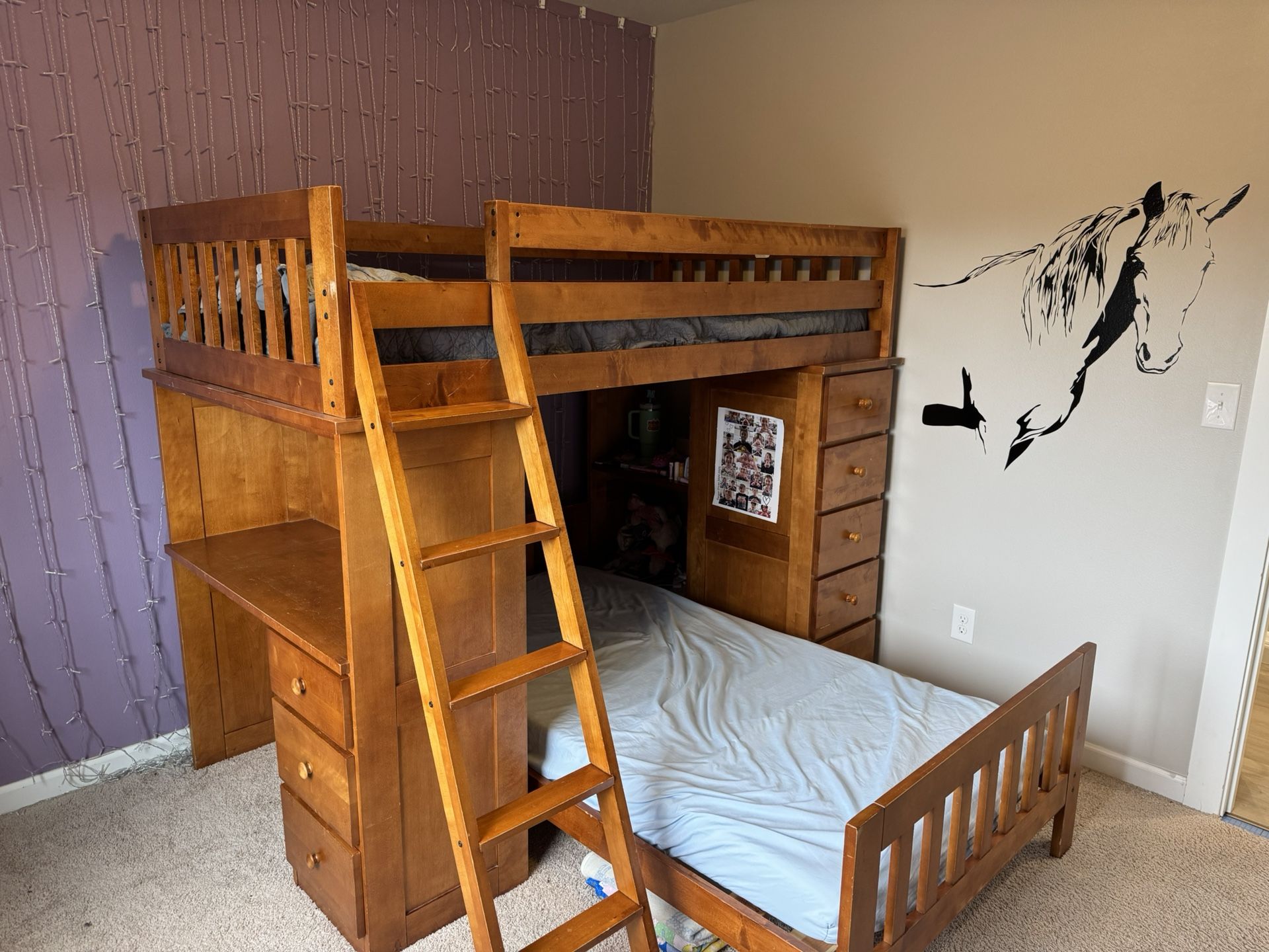 Bunk Bed With Drawers And Desk