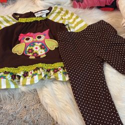 Rare Editions Fall Outfit 12 Months 2 Pieces 
