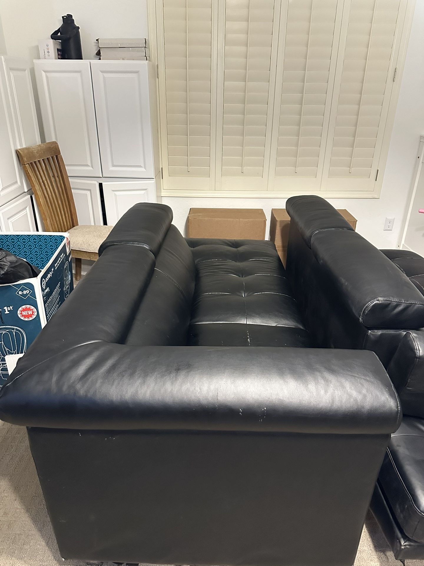 Black L couch