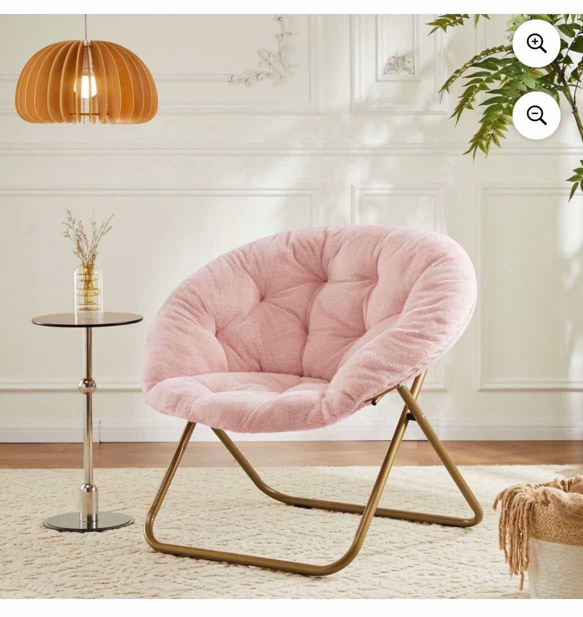 NEW - Cozy Saucer Chairs Faux Fur Living Room