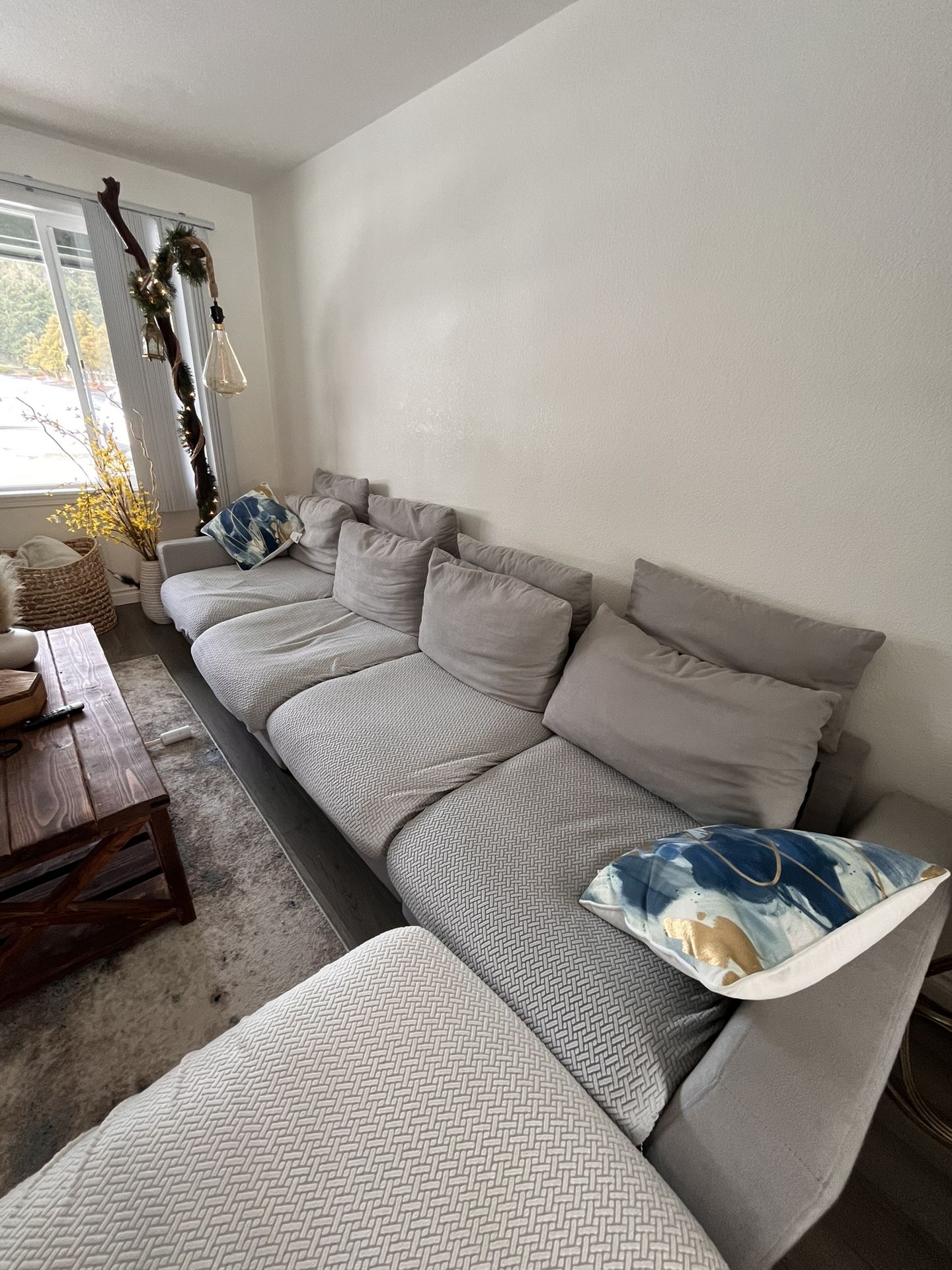 L Sectional Sofa. Measurements In the Pictures