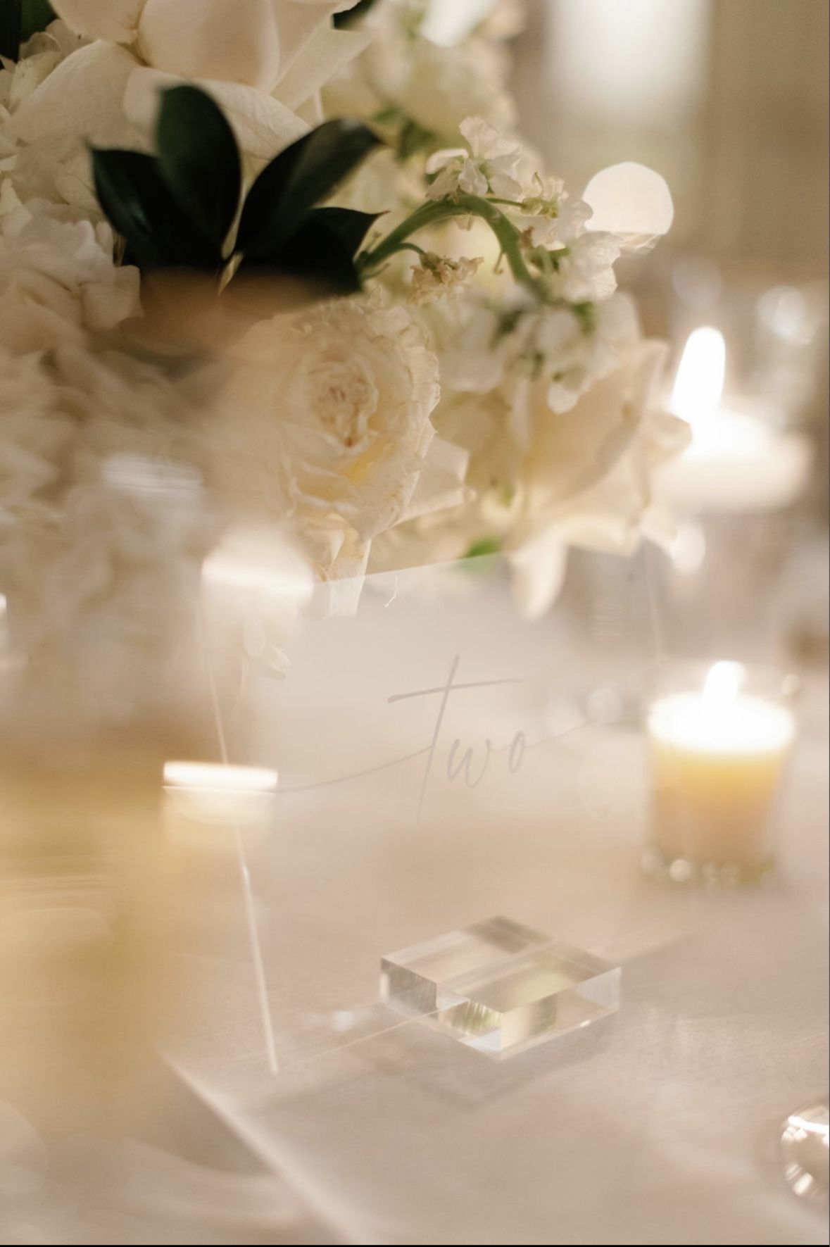 Acrylic Table Number Signs