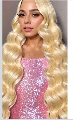 🔥Brand new 🔥 26 Inch 613 Frontal Human Hair Body Wave Blonde 13x4 5ll-20