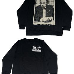 The Godfather Movie Black Pullover Crewneck Sweatshirt Mens L & XL New