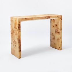 Console Table Burked Wood Desk Table Threshold Studio McGee	