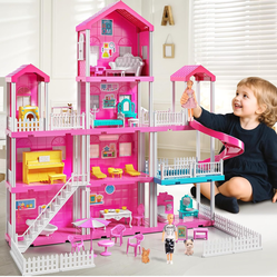 Pink villa playset