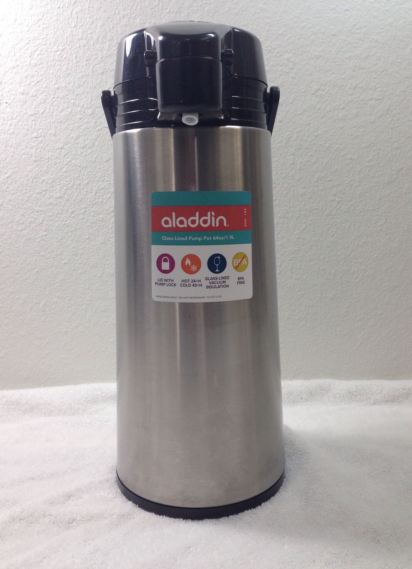 Aladdin Glass Lined Pump Pot 64oz/1.9L