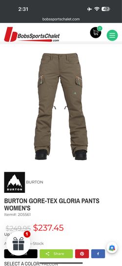 Brand new Burton Women's Gloria GORE-TEX snowboard pants