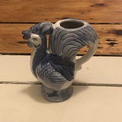 Antique Rooster Ceramic Vase (?)