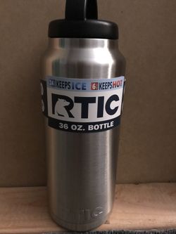 RTIC 18oz Water Bottle Powder Coated - Silver