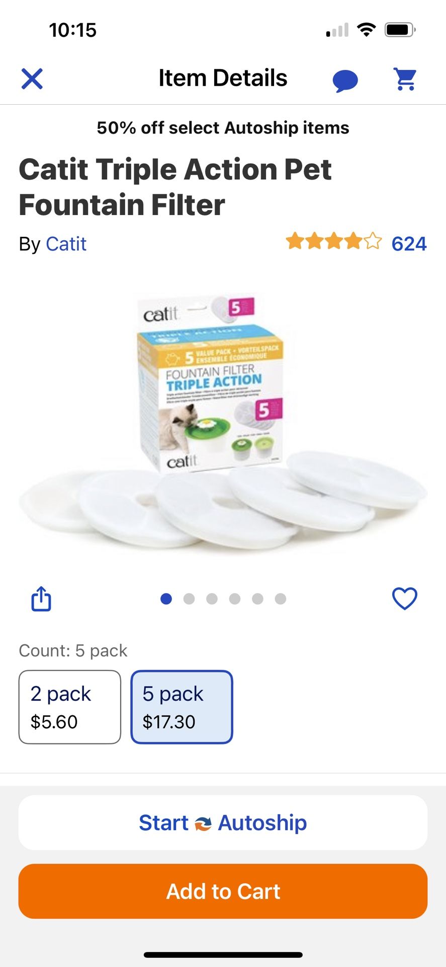 Cat Fountain Filters