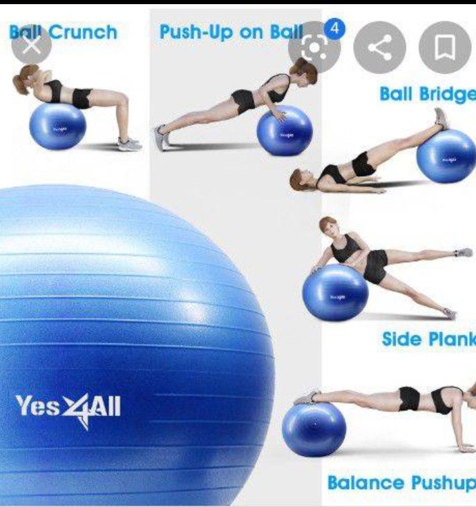 Yoga Ball, Exercise Equipment, Exercise Ball 