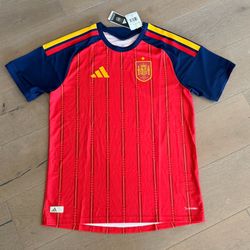 New: Adidas Authentic Spain Men’s Large World Cup 2026 Home Jersey Kit Red