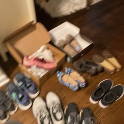 Many Pairs Of Snickers, Shoes, And Sandals, Most Of Them Are New (all For $75) (NO SHIPPING)