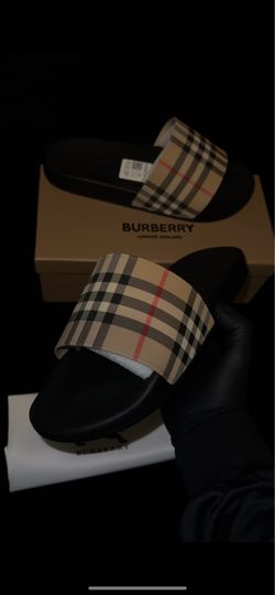 Burberry Checker Sandals For Men Size 10