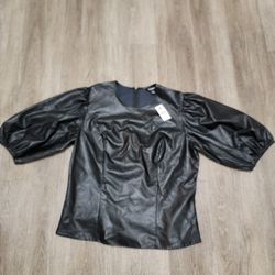New, Express Pleather Top, Size Medium 