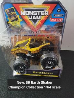 $9 New, Monster Jam Earth Shaker Champion Collection 1:64 Scale
