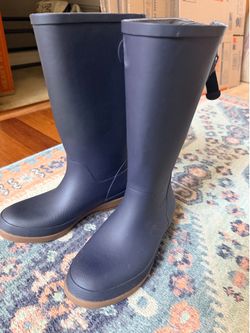 Bogs Amanda II Tall Rain Boots - Navy Blue - Women's Size 7 (Light Use)
