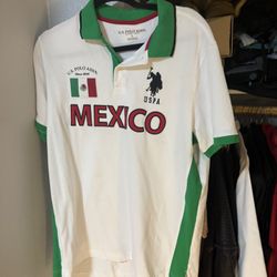 Mexico Polo Collar Shirt Collab Size L