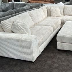 LINDYN IVORY 5 PIECE SECTIONAL