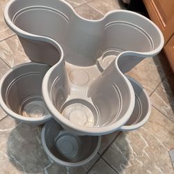 Tiered Planter In Grey For Plants