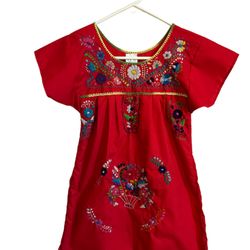Hand Embroidered Mexican Dress Child Size 4 for Sale in San Antonio, TX -  OfferUp