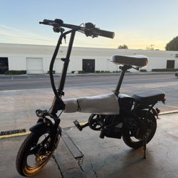 New Portable Terrosor T5 Electric Bicycle - 14" Foldable Design, Dual Disc Brakes, 20mph Max Speed, Includes Storage Basket  T5 new way to explore the