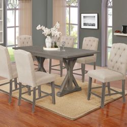 7pc Counter Height Dining Table Set (CLEARANCE)