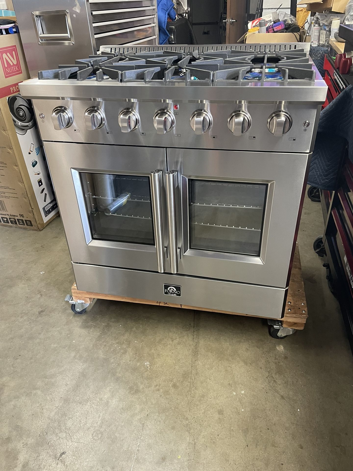 Slide Stove Gas Range FORNO Galano 36”