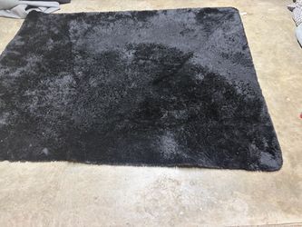 Black Fuzzy rug
