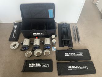 Complete 3-Light Professional Studio Strobe Kit + Lots of Extras
