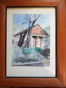 Framed Image of Old Virgina City Homestead 1985