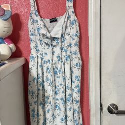 Blue Floral Maxi Dress