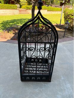 Yard Art, Wrought Iron Deorative Birdcage