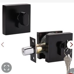 Black Deadbolt Entry Lock