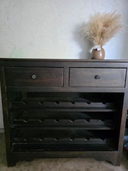Solid Wood Wine Cabinet