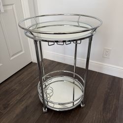 Z Gallerie Manhattan Bar Cart - chrome + mirror