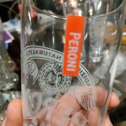 3 Peroni  Beer Glasses New