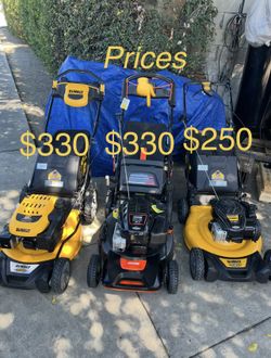 lawnmowers prices in the picture