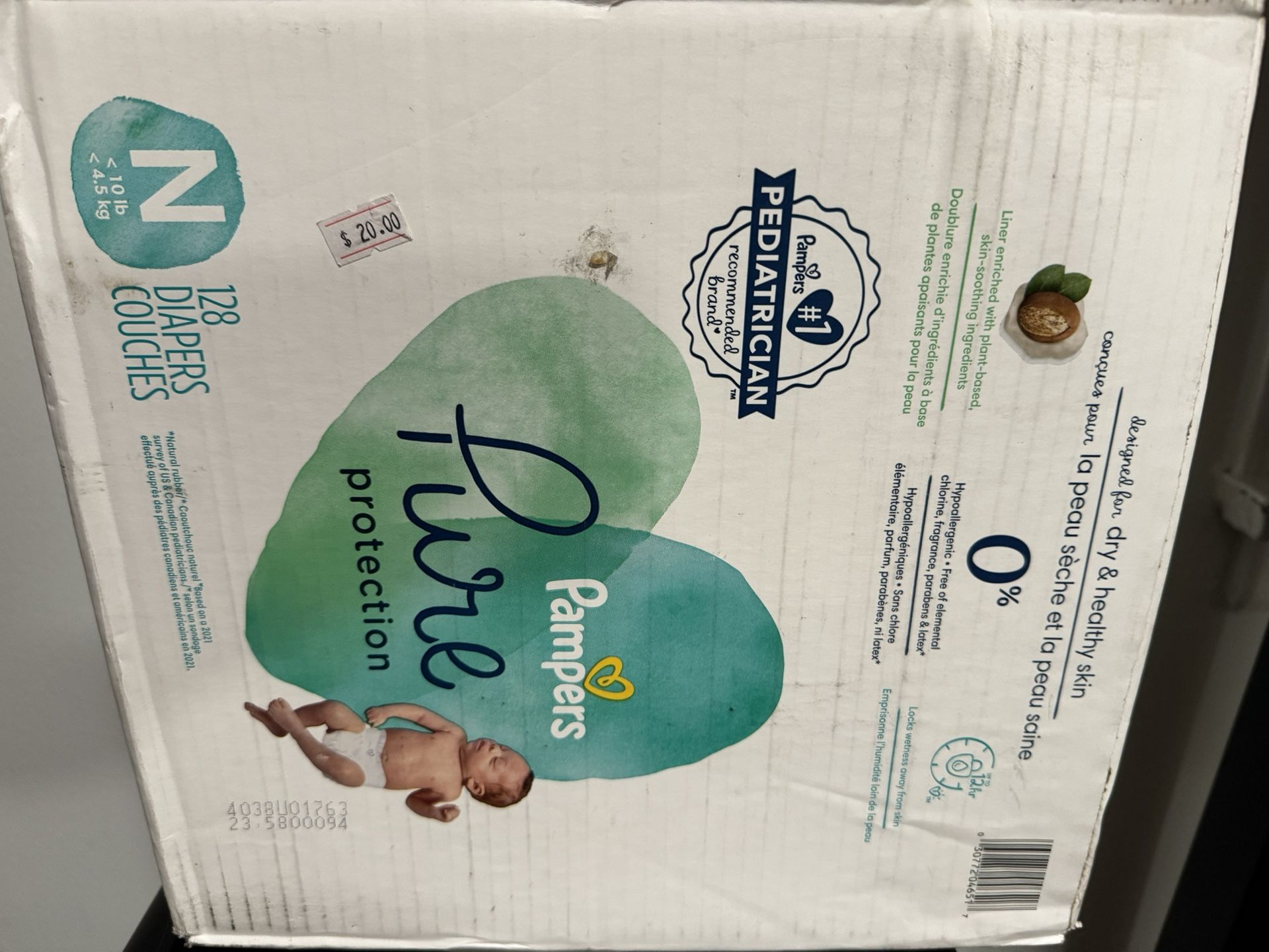 Pampers Pure Protection Newborn Diapers - 128 Count (Size N) 💲15 – Brand New