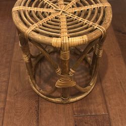 Rattan Wicker Plant Stand Stool