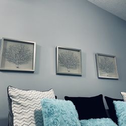 3 gold and silver squares 50x50