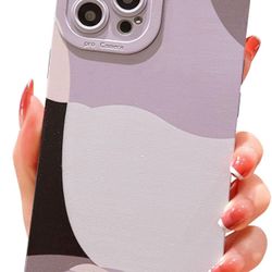 YKCZL Compatible with iPhone 12 Pro Case 6.1 Inch, Cute Painted Art Full Camera Lens Protective Slim Soft Shockproof Phone Case for Women Girl-Black