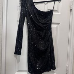 Black sequin dress