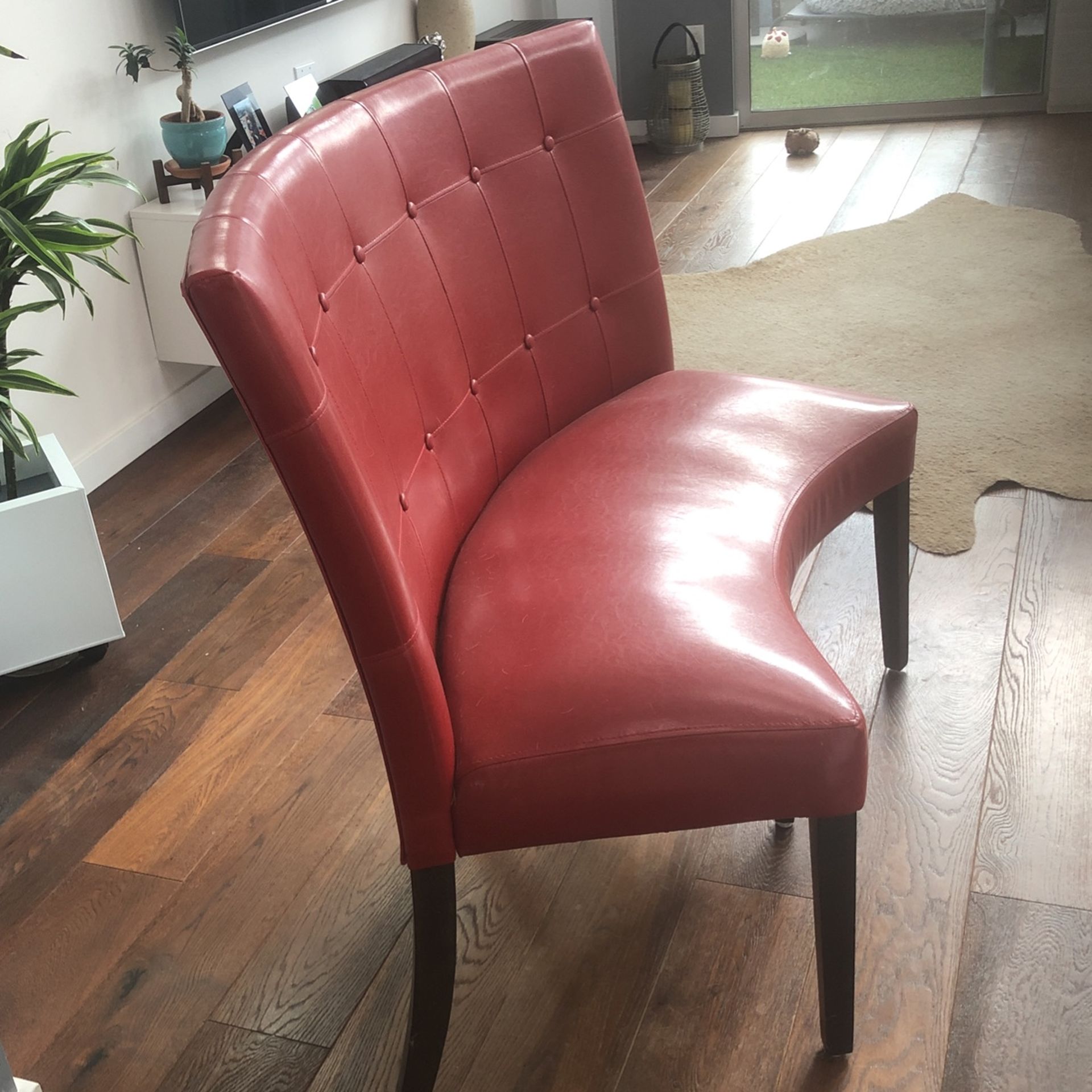 Faux Leather 2 Seats Cornet Curved Bench